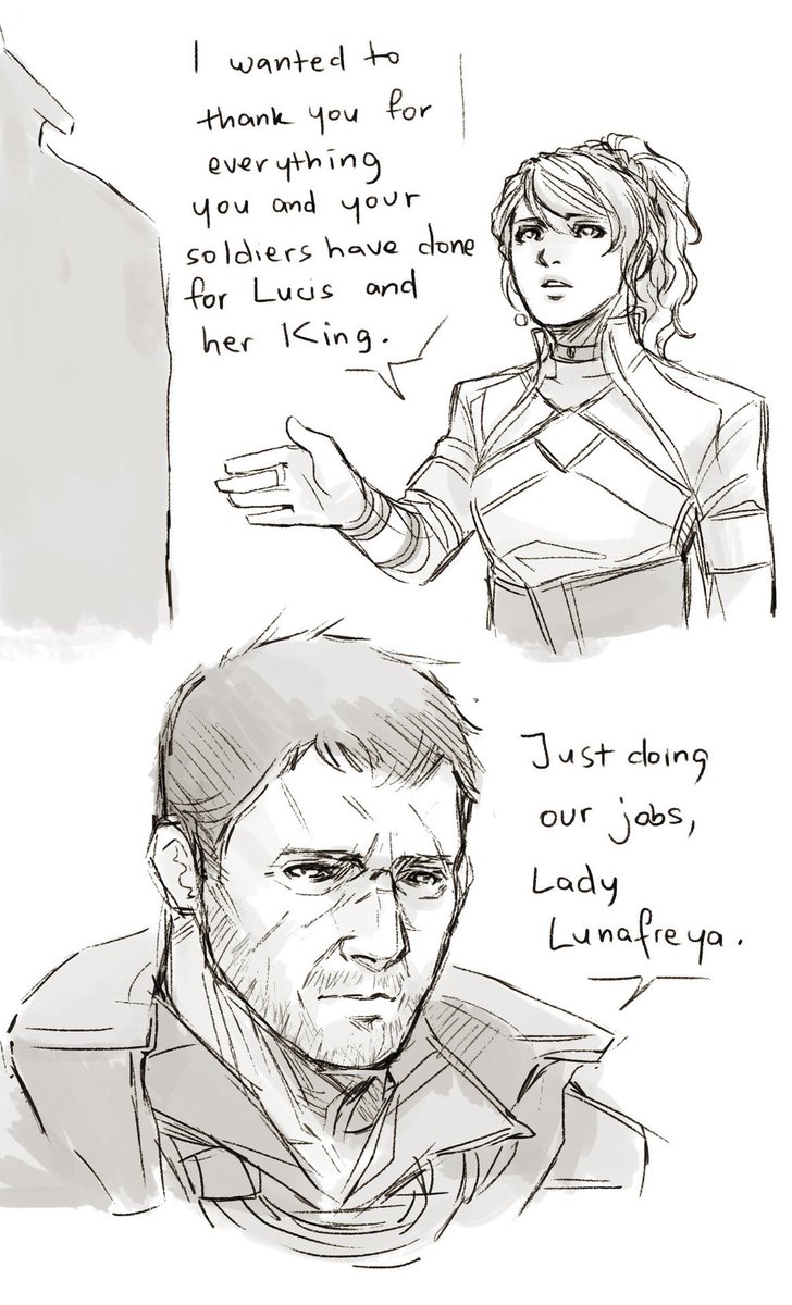 While thinking about Luna and what could've been from FFXV and Kingsglaive, here's an old one of my own personal favourites.
'You seem familiar.' 