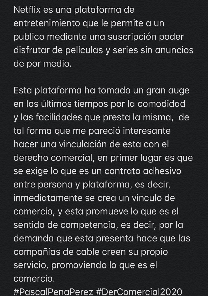 kristyncrispin's tweet photo. Post 2
Netflix, la plataforma del momento.
#PascalPenaPerez #DerComercial2020
@PascalPenaP https://t.co/2toXOI2M1I