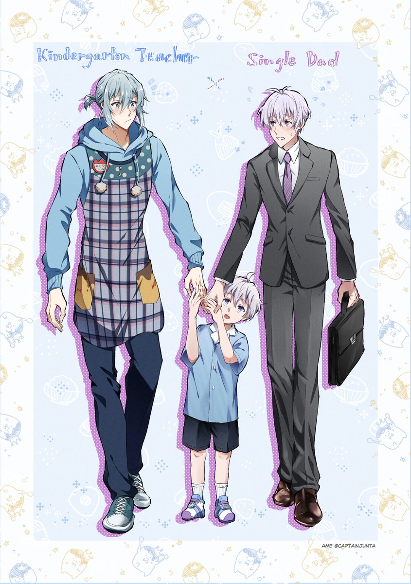 幼稚園教諭環✖️シンパパ壮五【環壮】
kindergarten teacher tamaki x single dad sougo AU 👨‍👨‍👦 