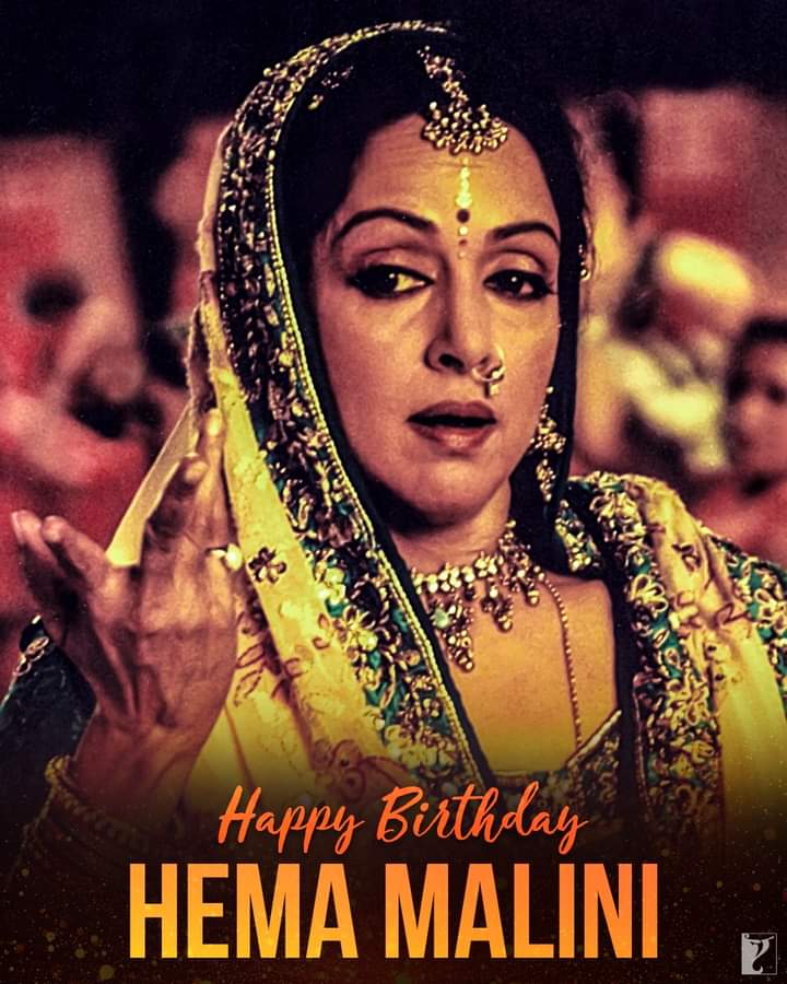 A timeless beauty. Wishing Dreamgirl Hema Malini a very Happy Birthday! 