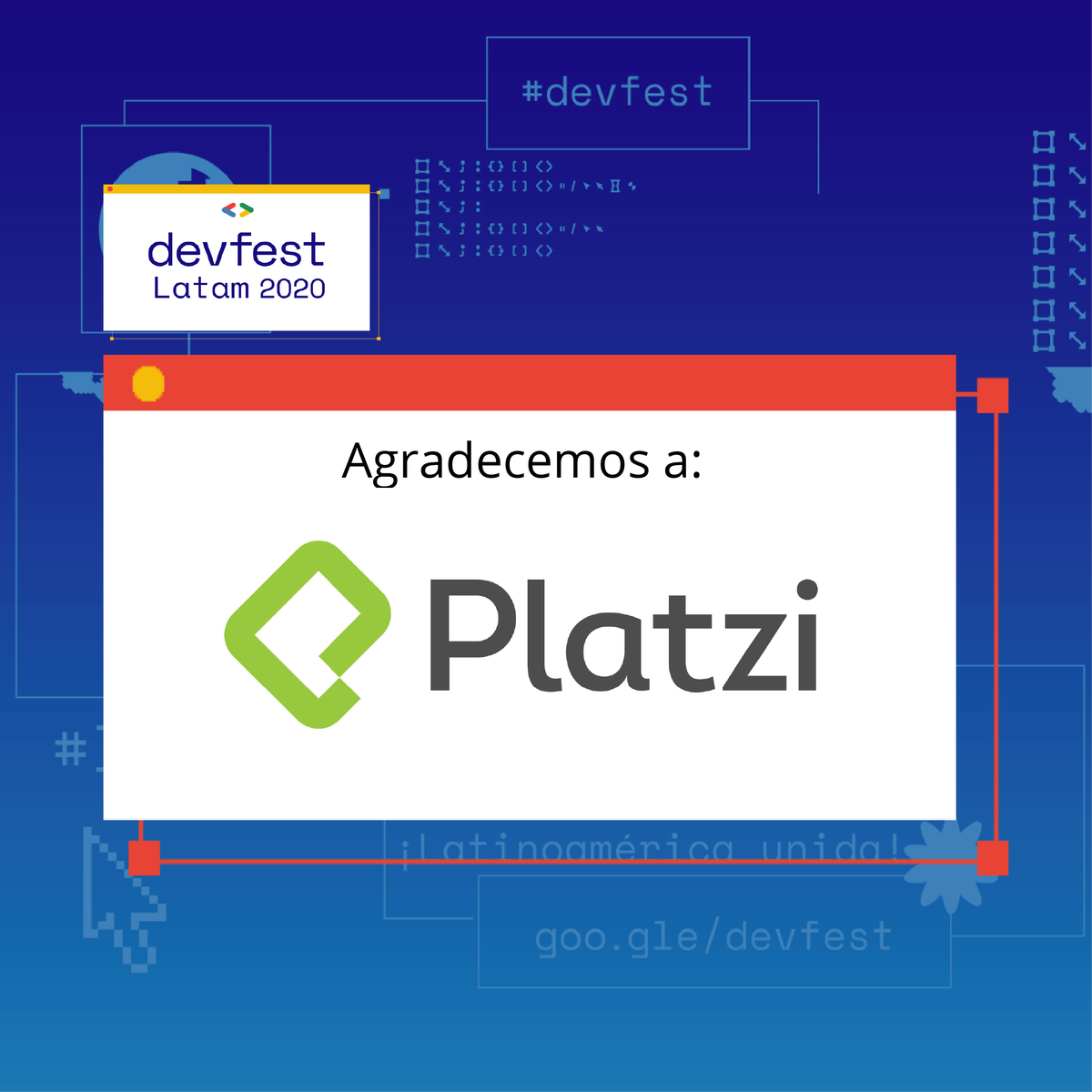 GDGChetumal's tweet photo. #DevFestLATAM2020 agradece a @platzi  y @jetbrainsla por el apoyo
¡No se pueden perder hoy este magnifico evento! https://t.co/SW4T10HfpT
