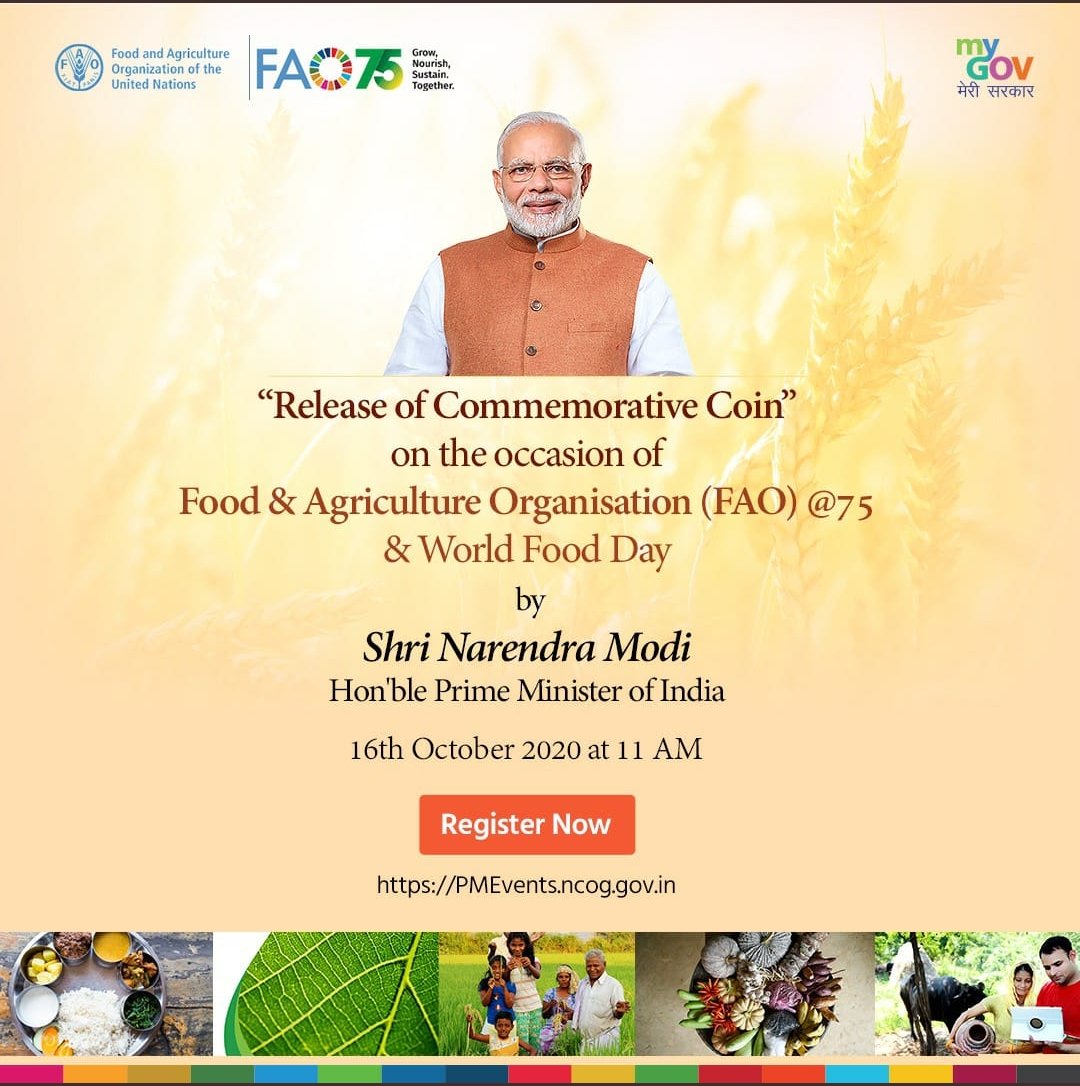 Abhijit32604507's tweet photo. Celebrations #FAO75. India is committed to achieve all the SDG and assisting other Nations also in their endeavors. A #FreeFromHunger and nutritionally secure  India is a national priority #SahiPoshanDeshRoshan @AgriGoI
@FAO @SecyAgriGoI @nstomar
@NITIAayog 
#SahiPoshanDeshRoshan https://t.co/GjBLUnJgf3