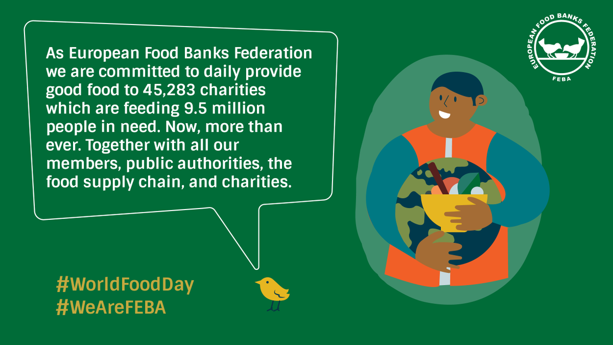 EuroFoodBanks's tweet photo. Happy birthday to the @FAO and happy World Food Day! 
Grow 🌱Nourish 🍎Sustain♻️Together 👨‍🦱👩🧒

#WorldFoodDay #WorldFoodDay2020 #FAO75 https://t.co/69vJiPXgnU