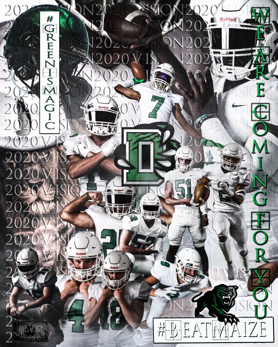 Weinman_photos's tweet photo. Big Game on the horizon in Panther Country! Showdown for league championship in Maize Kansas USA under those Friday Night Lights.
Game Promo
#WTD #GreenIsMagic #2020Vision #PantherPride #BeatMaize #DerbyPantherFootball #GameDayPromo https://t.co/SgxOcwUPdE
