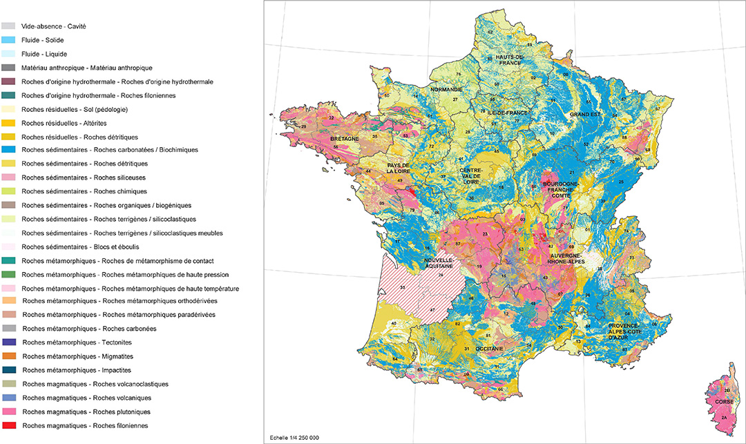 BRGM_fr's tweet photo. 🆕 1ère version de la carte lithologique de France métropolitaine au 1/50 000e !

La carte lithologique s’affranchit de la notion d’âge stratigraphique de la carte geol' pour se concentrer sur la nature des roches.

➡️https://t.co/MTDKyvmbDo

#geosciences #environnement #sciences https://t.co/JxsL2rAOOc
