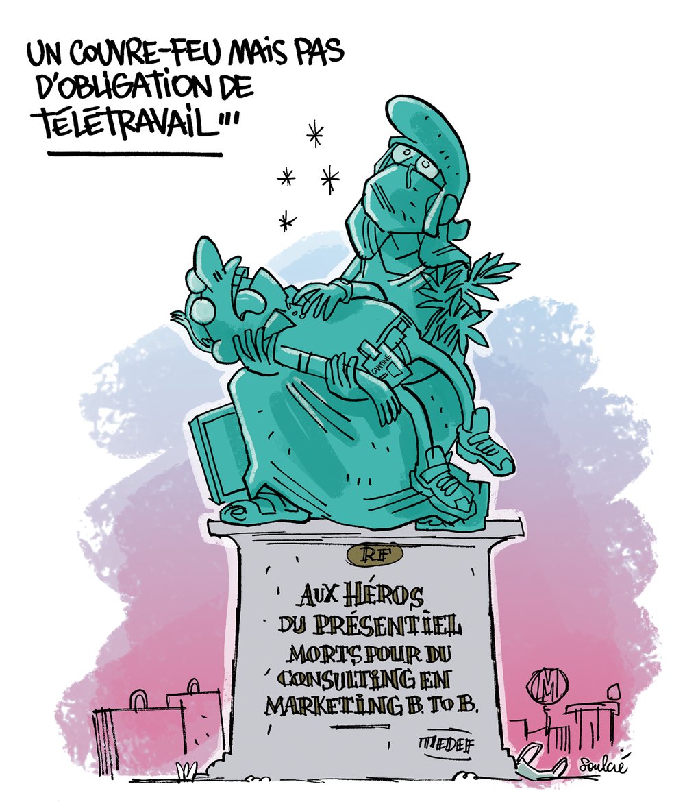 Telerama's tweet image. Le dessin du jour, par @tsoulcie