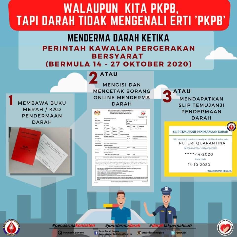 KKMPutrajaya's tweet photo. Terima kasih atas respon positif anda. Berikut senarai lokasi untuk anda menderma darah. 

Bagi negeri yang dikenakan PKPB, anda masih boleh menderma darah. Boleh rujuk infografik kami.

Terima kasih pada yang sudi,
Semoga hidup anda diberkati. 

@PDNKKM https://t.co/C2zjmRzASo