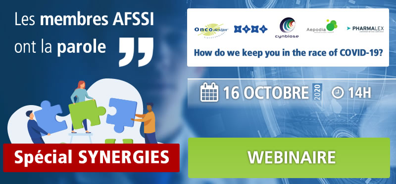 AFSSI_sante's tweet photo. ⏰ Aujourd'hui, 14h ⏰
#DigitalWeekAFSSI Découvrez une offre intégrée, de la #discovery au #FirstInMan, réalisée par des membres AFSSI pour évaluer votre composé pour lutter contre la #COVID19.
Avec Aepodia, ERBC, CYNBIOSE, @Oncodesign_SA et PharmaLex 
👉 https://t.co/MVHJmAwsQJ https://t.co/CpObBSs5TF