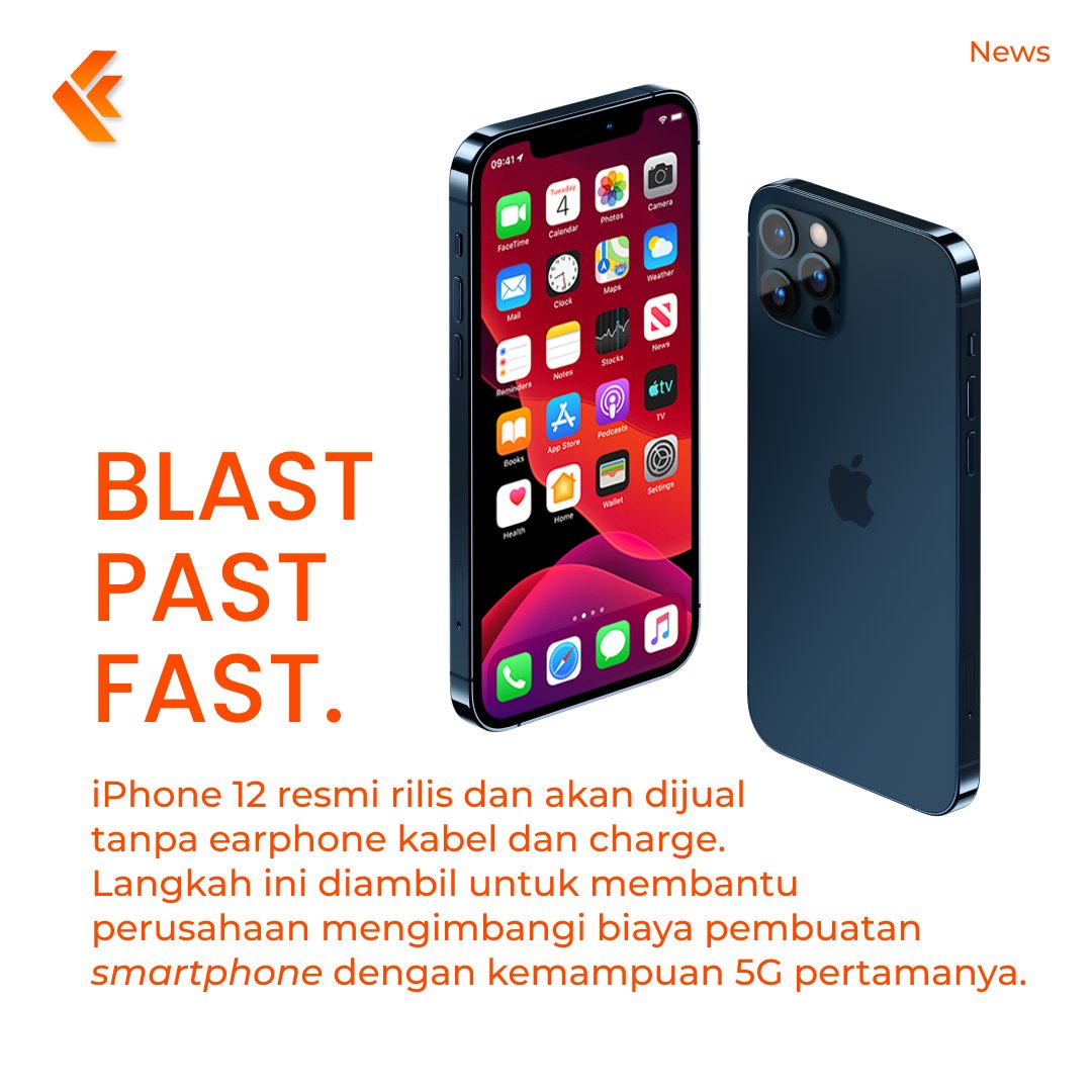 kodingworksio's tweet photo. Apple resmi meluncurkan iPhone 12 series yang dibekali teknologi telekomunikasi terbaru sehingga bisa mendukung koneksi 5G. Selain 5G, Apple kini berganti dengan layar OLED dengan dukungan HDR dan Dolby Vision.

#kodingworks #launchnowgrowtomorrow #iphone12 https://t.co/eA4T1C8ejc