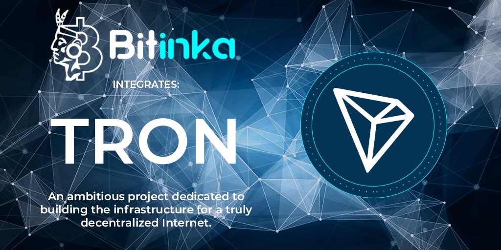 New integration with <a href="/Tronfoundation/">TRON Dao</a>!!! Trading goes live today at 17:00hrs UTC/GMt-5 🎉. 
. 
. 
#blockchain #token #tokenization #integration #newproject #bitinka #newgoals #tron
