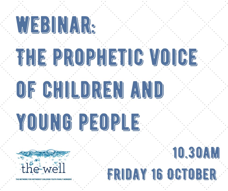 Well Webinar today!

Our webinar exploring the prophetic voice of children and young people takes place this morning – we’d love you to join us for learning, discussion and time spent with others. It’s not too late to sign up, you can book in here:

lght.ly/mf92k7