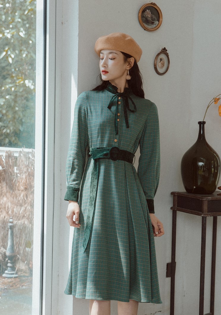 Manusmachina Twitterren 孔雀緑の格子縞ワンピース T Co Ea8vf2lx6z 孔雀の美しい青緑 の羽のような鮮やかな青緑色が美しい格子縞ワンピース 澄んだ緑が美しく 胸元のリボン装飾やベルト装飾が素敵 雰囲気をいかして ちょっぴりレトロなドリーミーガールに