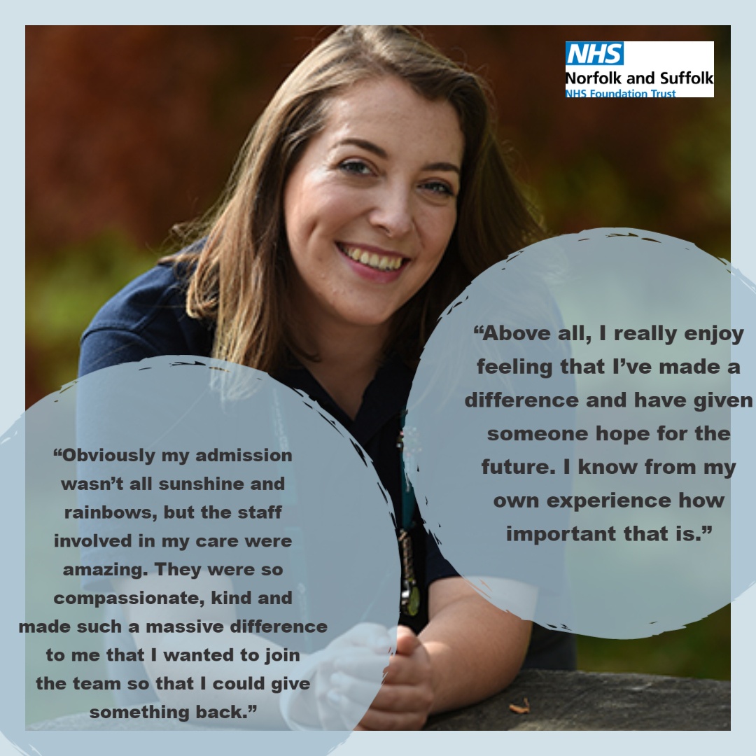 Our final Peer Support Worker spotlight of this week is on Georgie. Georgie works on Northgate and Southgate wards, drawing on her own experiences of being an inpatient to support our patients #NSFTFamily