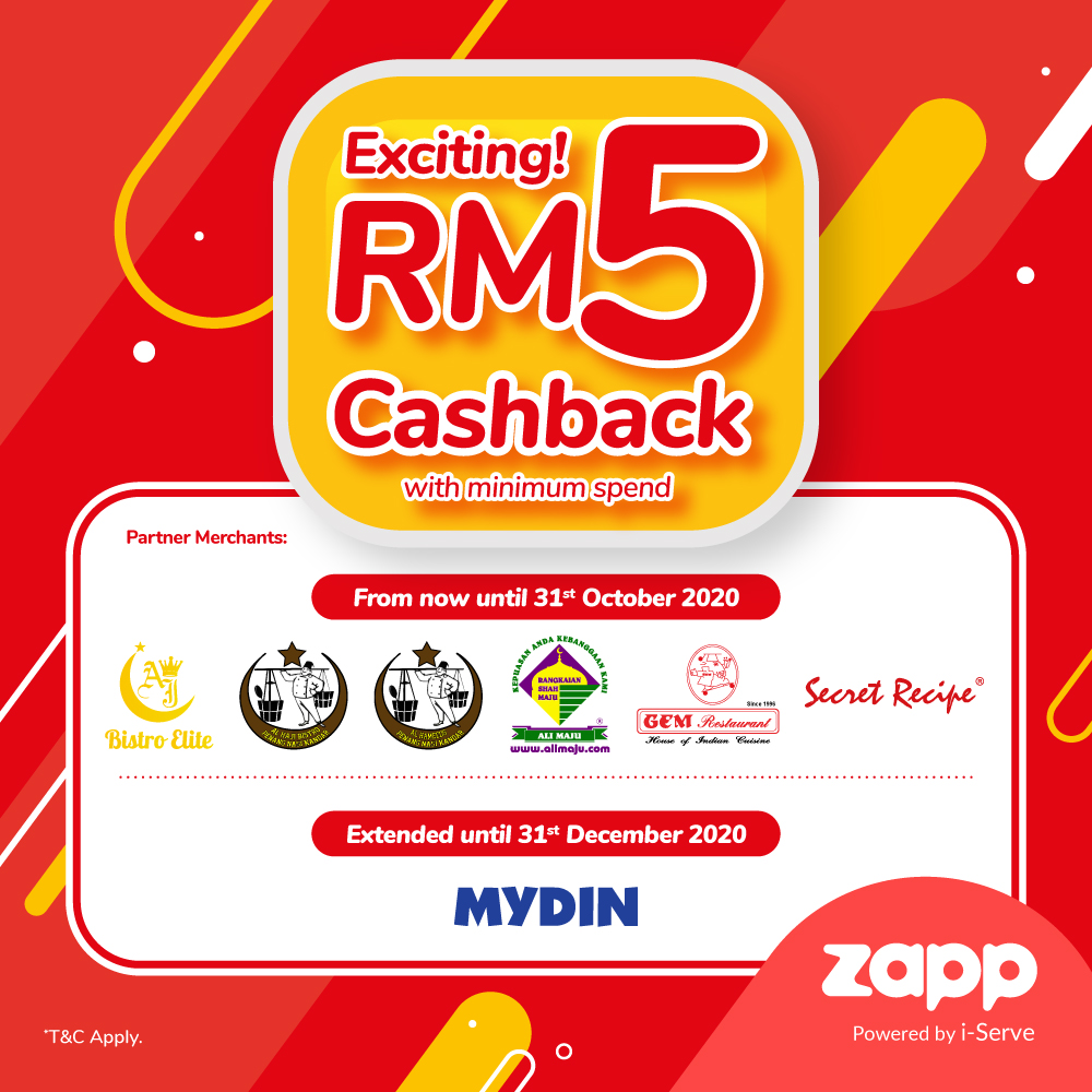 Happy World Food Day! 🌎 We might not be able to dine in, but you still can enjoy RM5 cashback from us. Learn more here zapp.com.my/promotion