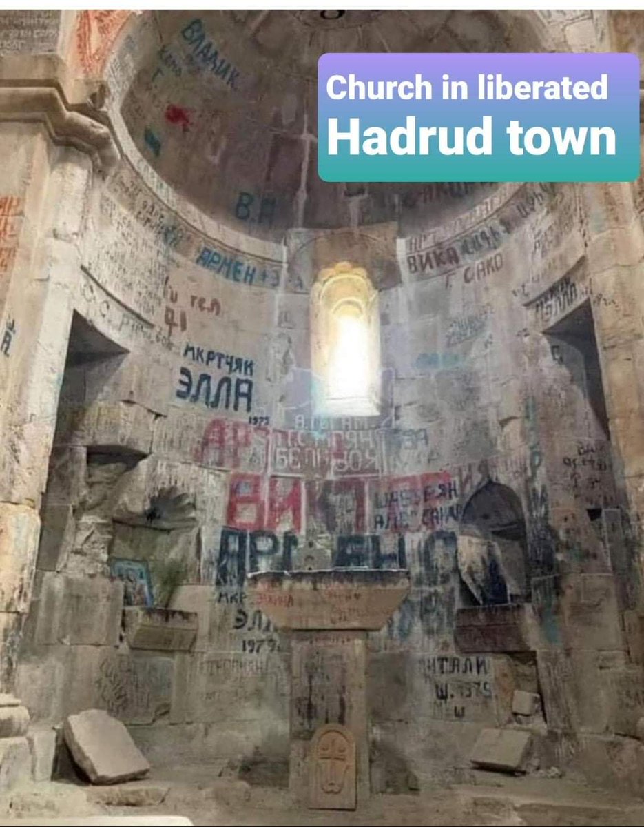 #Armenia widely uses religion and religious solidarity in its propaganda, but in reality its attitude to #Christianrelics ​​varies greatly from that in #Azerbaijan.We will restore and renovate all pieces of our #Christianheritage in occupied territories as well @BBCBreaking @cnni