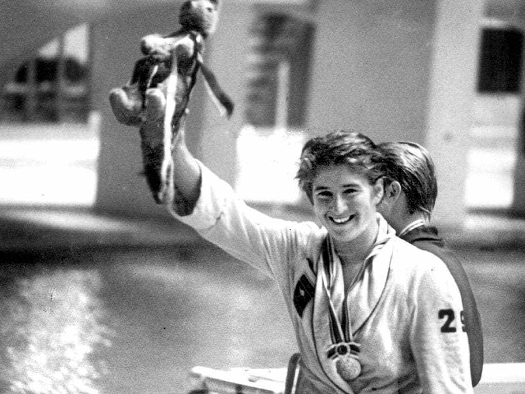 #85On the eve of the closing ceremony of the 1964 Tokyo Games, Dawn Fraser tried to steal an Olympic flag from outside the emperors palace - while being chased by the police she badly hurt her ankle -the limp was for everyone to see as she led the  contingent the next day