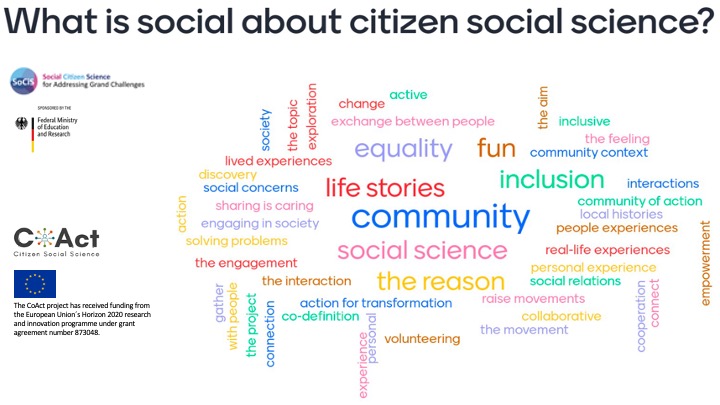 Josep Perelló (@josperello) on Twitter photo #cs_sdg2020 <a href="/cs_sdg2020/">Citizen Science SDG Conference</a> conference: <a href="/CoActeu/">coacteu</a> & #SoCis projects (<a href="/claugobel/">Claudia Göbel</a>) made the fringe event #CitizenScience is #Social!. Participants together answered one question. We share a wordcloud made by 31 respondents. Let's keep on enhancing social dimensions in #citsci #SDGs 👇👇 #cs_sdg2020 <a href="/cs_sdg2020/">Citizen Science SDG Conference</a> conference: <a href="/CoActeu/">coacteu</a> & #SoCis projects (<a href="/claugobel/">Claudia Göbel</a>) made the fringe event #CitizenScience is #Social!. Participants together answered one question. We share a wordcloud made by 31 respondents. Let's keep on enhancing social dimensions in #citsci #SDGs 👇👇