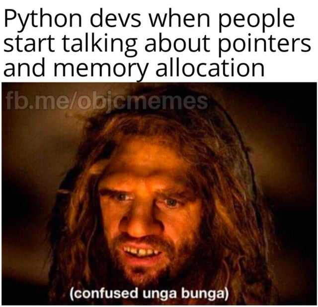 WuT iS a PoInTeR BrO....!

#python #pythonprogramming #pythonsofinstagram #developers #developersmemes #programming #programmer #programmingmeme #code #coding #codememes #codingmemes #memes