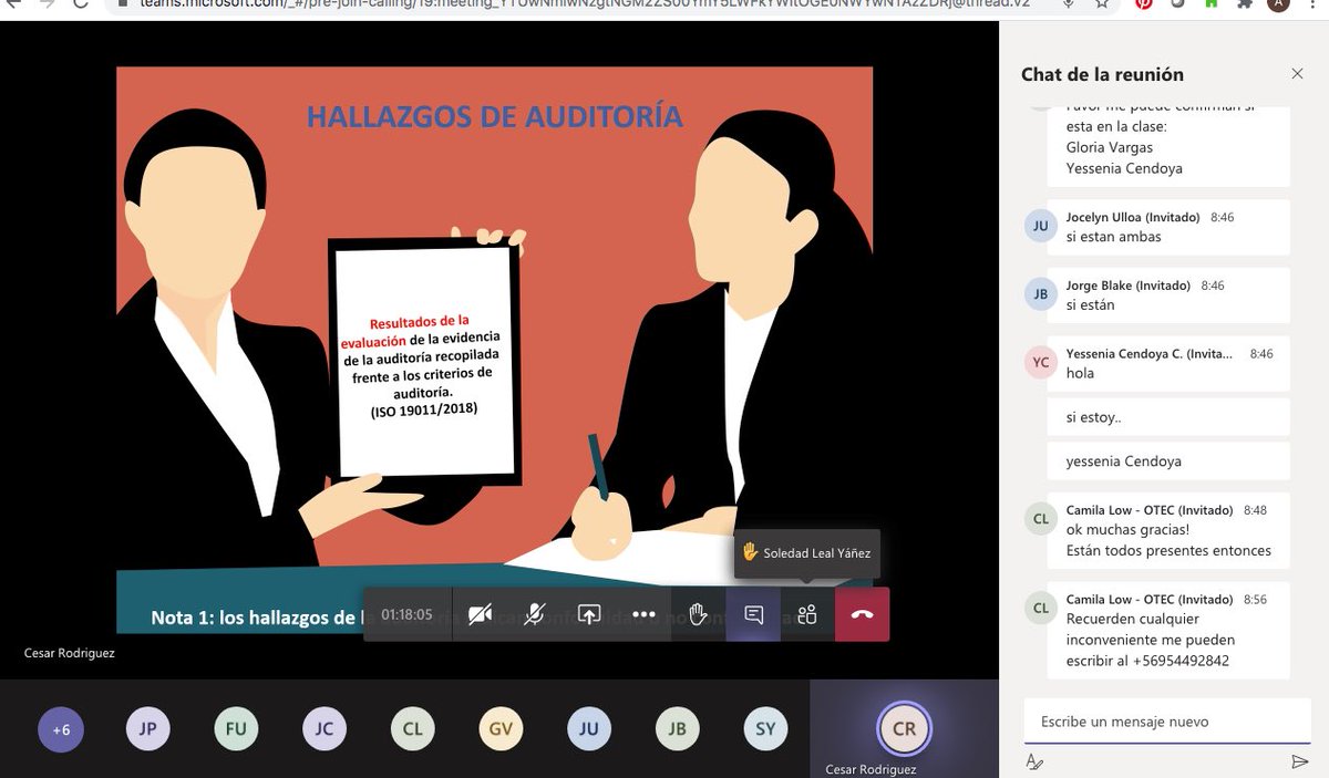 OTECInocuidad's tweet photo. 👩🏽‍💻 Ahora: realizando curso Interpretación BRC 8 (08 hrs) y Auditores Internos GFSI (08 hrs) con los relatores Luis Hernández y César Rodríguez @SenceChile @OTICSOFOFA #puertovaras #puertomontt #Chiloé todos nuestros cursos en modalidad online 😷 https://t.co/yYa4E6QTcr