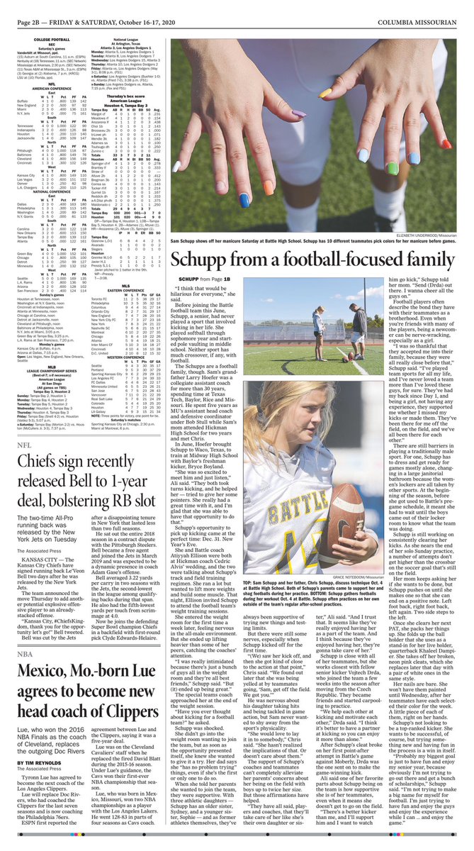 So excited to share this feature today on Battle(<a href="/BattleAthletics/">Battle Athletics & Activities</a>) kicker Sam Schupp (<a href="/SamSchupp1/">Sam Schupp</a>). It makes me so happy to share stories of other young women in sports, and Sam’s story was too cool not to tell anyway.  

Link | columbiamissourian.com/sports/prep_sp…