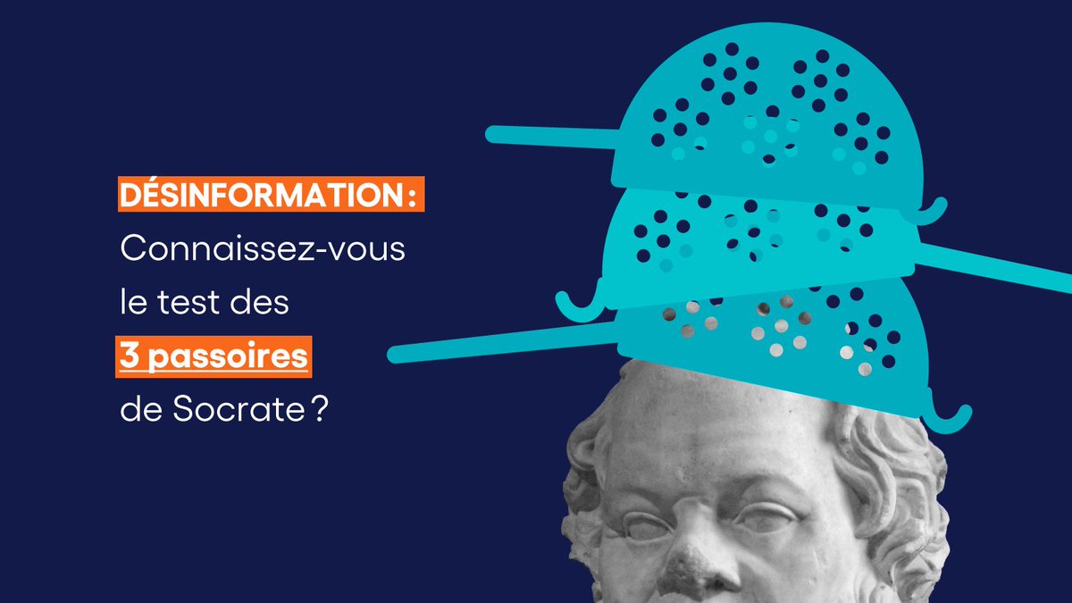 Le test des 3 passoires de Socrate a été inventé pour voir si une information vaut la peine d'être partagée... et c'est toujours d'actualité! bit.ly/3k3BGey #Socrate #information #StopCovidDesinfo #actualité #philosophie