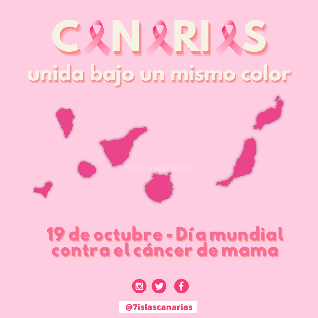 7IslasCanarias's tweet image. CANARIAS UNIDA BAJO UN MISMO COLOR ❤️♀️

Hoy quiero dedicar el día a todas las mujeres y a sus familias que luchan contra la enfermedad del cáncer de mama, en este día mundial. ¡Fuerza para todas! 💪🏻

#19octubre ♀️
#DiaMundialCancerMama 
#Canarias