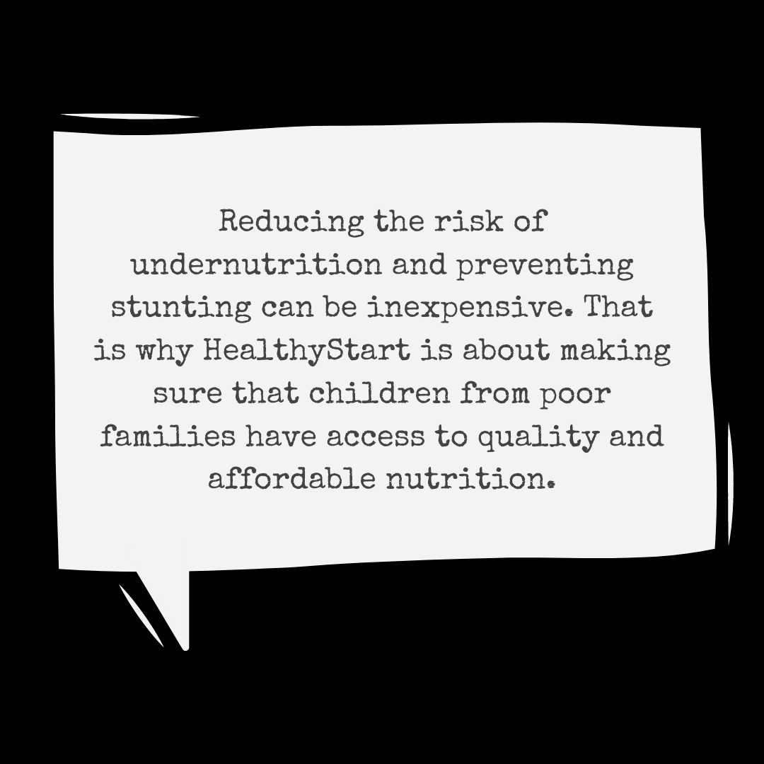 Muchuku_June's tweet photo. Reducing the risk of undernutrition and preventing stunting can be inexpensive. That is why HealthyStart is about making sure that children from poor families have access to quality and affordable nutrition.
#SupportAHealthystart
#Endchildmalnutrition
#FoodforGood
#Kenya https://t.co/RZhPInLinc
