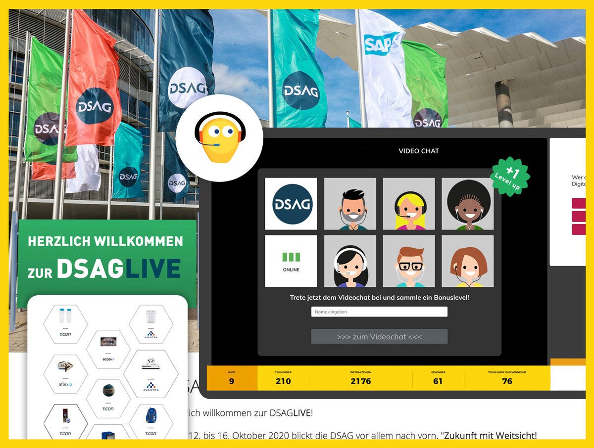 Eine erfolgreiche Woche auf dem 5 Tage Event #DSAGLIVE geht zu Ende. Durch unser CONFGAMES #Gamification #Eventtech für Events haben wir den Ausstellern der DSAG Live mit 2800 Interaktionen geholfen mehr Traffic am Ausstellerstand zu generieren! dsaglive.plazz.net #confgames