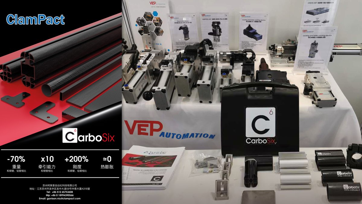 CarboSix's tweet photo. Tra il 15 e il 19 Settembre la VEP Automation S.r.l. (https://t.co/5JnvMK7Hpt) ha partecipato alla fiera "CIIF 2020" i cui visitatori hanno potuto conoscere dal vivo i nostri prodotti, tra cui gli unici profili strutturali in carbonio. #carbon #carbosix https://t.co/nqARSUSnCR