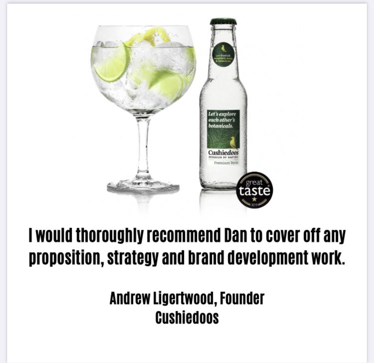 Great feedback following brand proposition work we’ve recently completed for @Cushiedoostonic. 

Love it when drinking on the job is ok!

#marketing #branding #insight