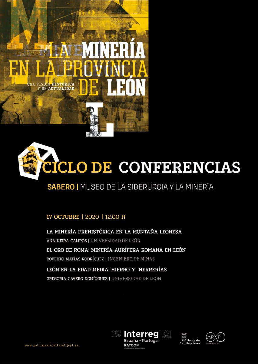 Mañana tenemos tres conferencias sobre la mineria en la provincia de León en el <a href="/MuseoSiderurgia/">MUSEO DE LA SIDERURGIA Y LA MINERIA DE CYL</a> a partir de las 12:00. No os las perdáis! Aforo limitado!