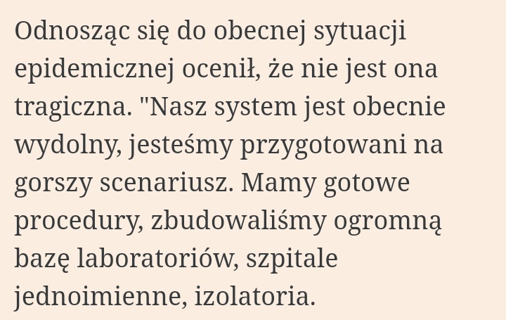 To był okres błędów i wypaczeń. 'Nasz system jest obecnie wydolny, jesteśmy przygotowani na gorszy scenariusz. Mamy gotowe procedury, zbudowaliśmy ogromną bazę laboratoriów, szpitale jednoimienne' tak mówił niedawno @SzumowskiLukasz System mamy zatem wydolny tylko ludzie k...'