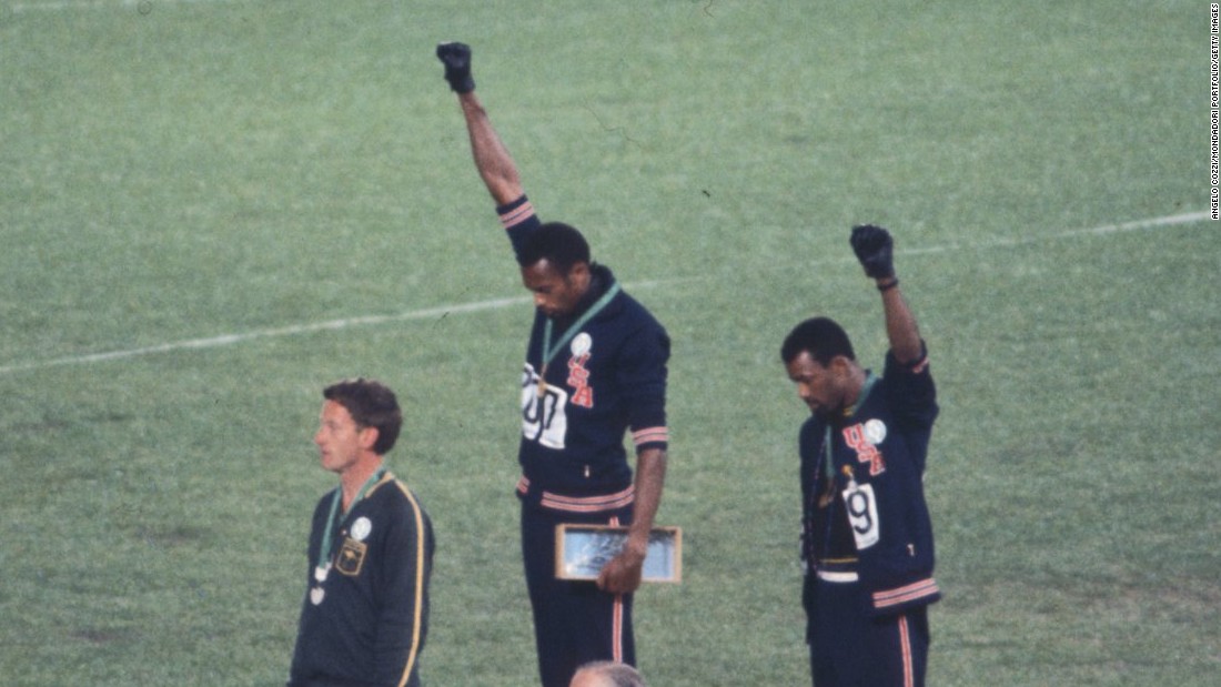 It's October 16th, 2020. That means today is the 52nd anniversary of the moment when John Carlos and Tommie Smith raised their fists to the heavens - and Peter Norman stood in solidarity - at the 1968 Summer Olympics in Mexico City. (1/2)