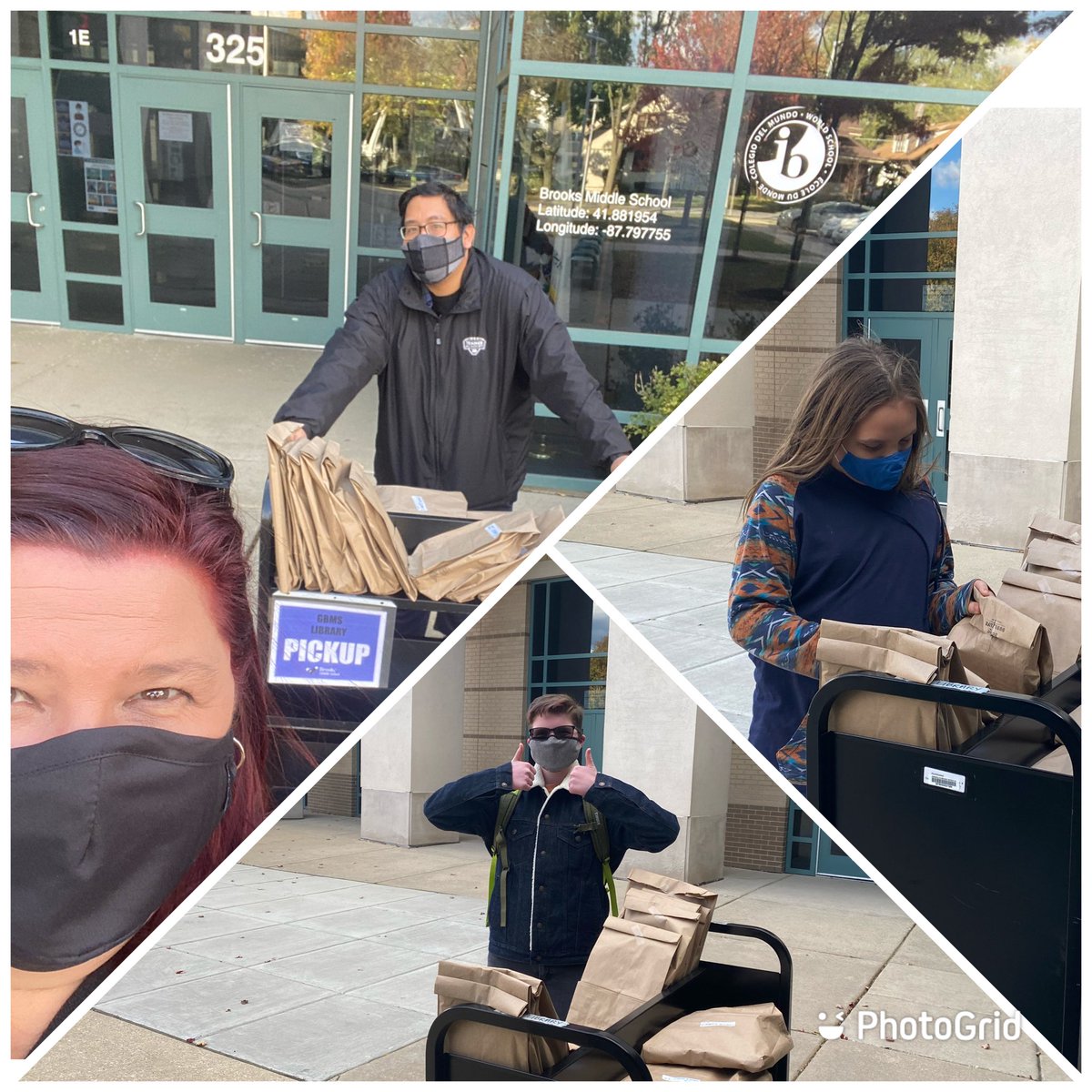 Our first contactless book pickup is in the “books.” We will be back with more on October 29th. #oakpark97 #BeBrooks97!