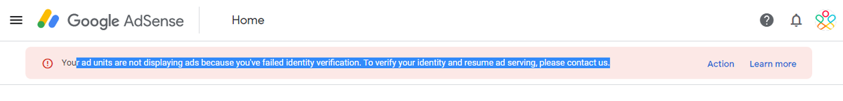 EventilaIndia's tweet photo. @AdSense Hi, need support to resolve the attached error and activate my adsense again. 

Details for my adsense  account:
AdSense pub-7132350705106635

Kindly share step by step guidance. Unable to resolve the problem by following the links in help section. https://t.co/2nbDCAqDWD