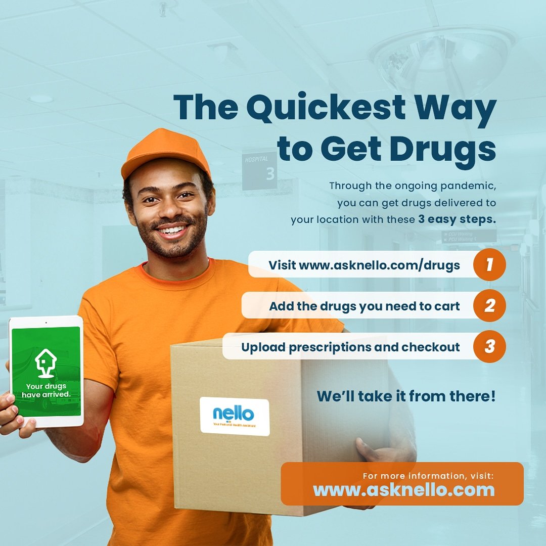 ask_nello's tweet photo. Getting drugs is now super fast and easy!

Visit https://t.co/6rRz835Pmi, make your order and we'll get it to your doorstep!

#Nello
#AskNello
#GoodHealth
#YourHealthPartner
#PresriptionDelivery https://t.co/EIUEiyNEfz