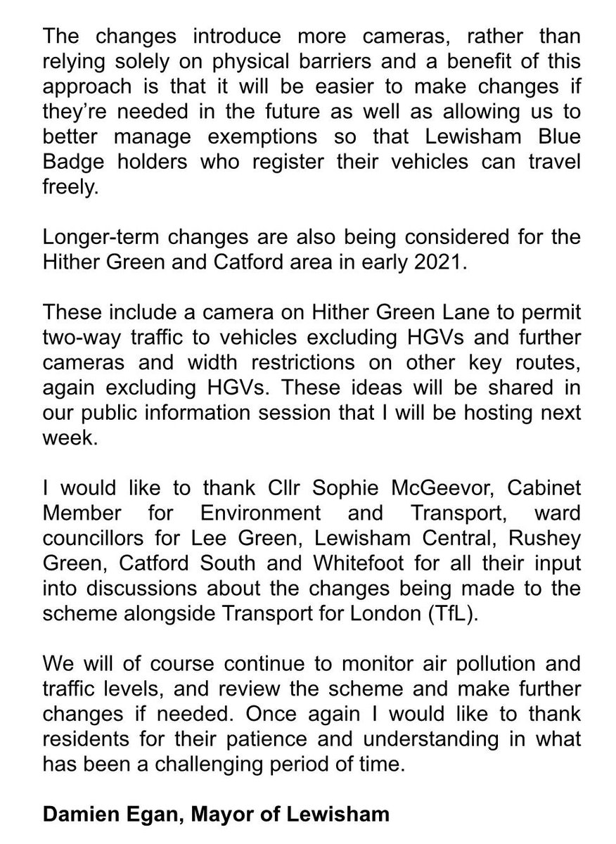 damienegan's tweet image. Today we are announcing changes we will be making to the Lewisham &amp;amp; Lee Green LTN to help address some of the issues local residents have raised and from impact we have seen on areas outside the LTN.

For more info and a detailed map of the changes visit: lewisham.gov.uk/articles/news/…