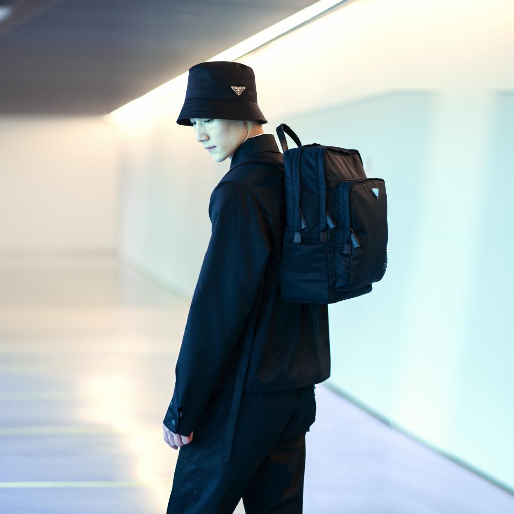 Prada's tweet image. All #Prada gabardine nylon items are now #PradaReNylon items. This means they are made made from Aquafil’s ECONYL®, which is 100% recycled nylon. 
New ready-to-wear and accessories previewed at @selfridges are part of the store’s #ProjectEarth initiative. 
tinyurl.com/yy9tqcj8