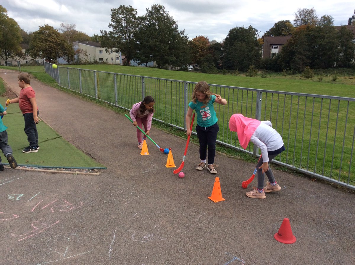 Springwood_Prm's tweet image. #springmonmouth #springpe we are learning all about moving with a ball today, practising dribbling with balls, hockey sticks and much more.