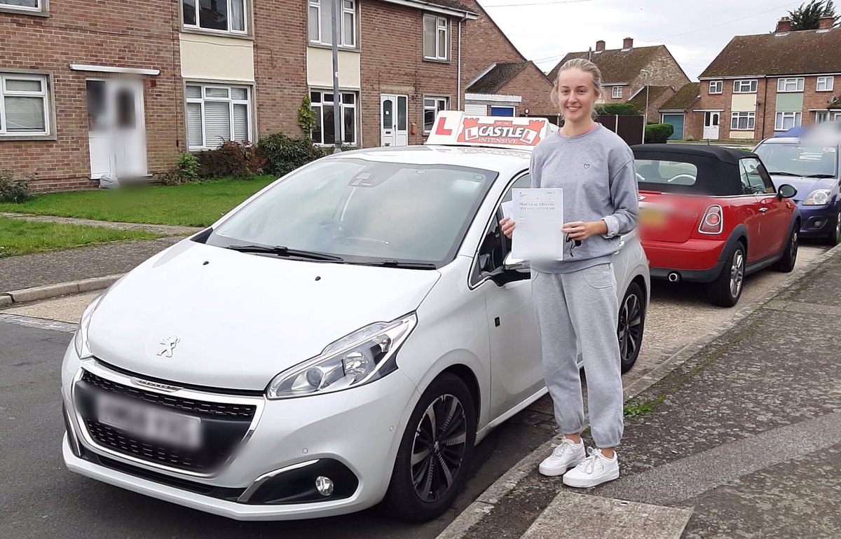 CastleDriving's tweet photo. Great end to the week.  Congratulations to Maisie C on passing her driving test 1st time with just 1 minor in #Colchester with Paul https://t.co/1uE1hPiQnP