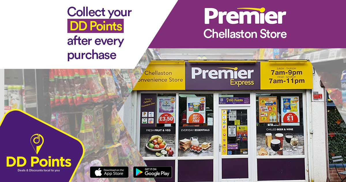 Premier Express - Chellaston Store bring you the farm-fresh fruits, vegetables and many more. Now you can enjoy DD points rewards on all the products from Premier Express - Chellaston Store.

#DDRewards #DDPoints #offers #redeem #Deals
