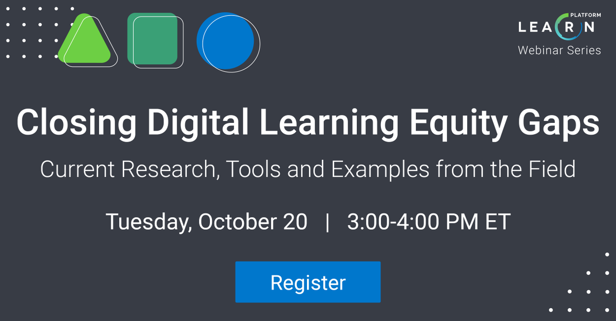LearnPlatformUS's tweet photo. Digital equity extends beyond than broadband. Learn what others in the #edtech community are doing. #digitalequity #remotelearning #edtechmatters https://t.co/vAH40R1p0X https://t.co/SrUQeCWAbv