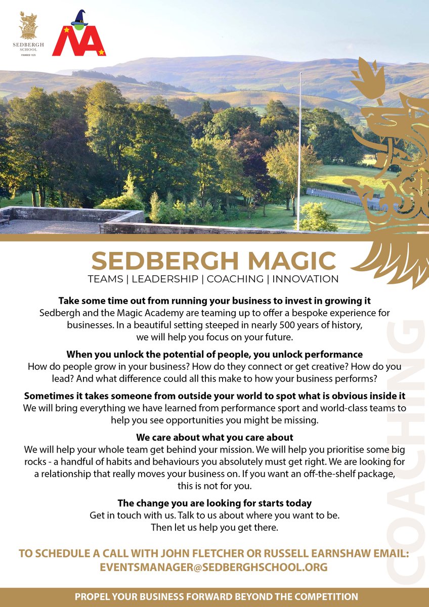 🌟 <a href="/SedberghCourses/">Sedbergh Courses</a> have teamed up with their friends at <a href="/TheMagicAcad/">The Magic Academy</a> and are proud to launch 𝗦𝗲𝗱𝗯𝗲𝗿𝗴𝗵 𝗠𝗮𝗴𝗶𝗰

Sedbergh Courses and The Magic Academy partnered in 2018, creating and delivering phenomenal sporting experiences for children on Easter &amp; Summer courses...