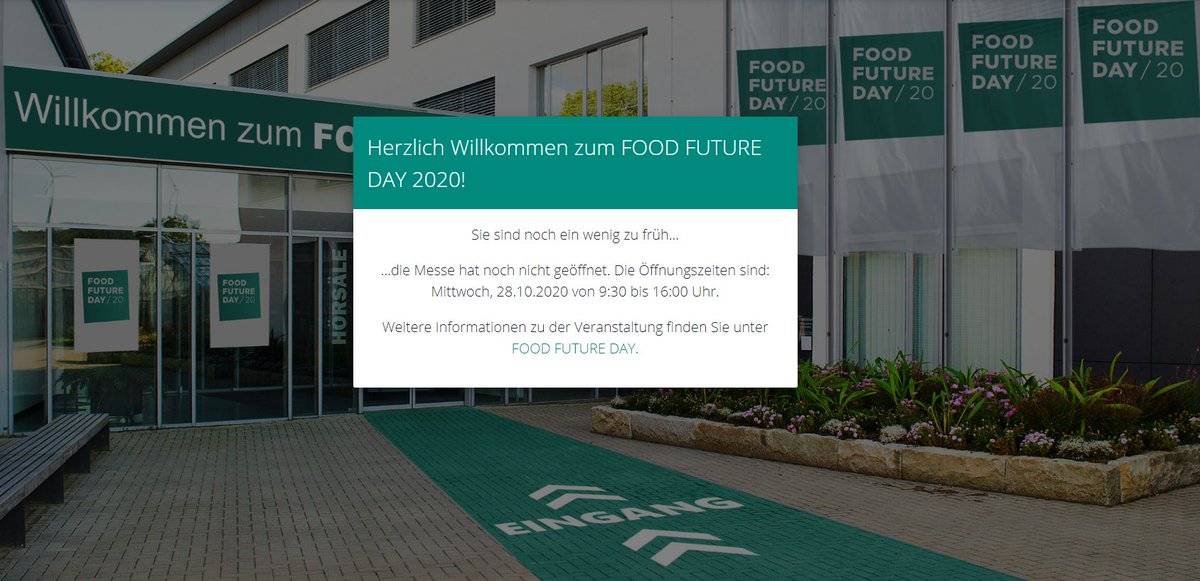In knapp 2 Wochen heißt es: „Herzlich Willkommen zum FOOD FUTURE DAY 2020“
In diesem Jahr als #onlineevent. 
Unsere Aussteller freuen sich schon viele interessierte Studierende und Berufseinsteiger begrüßen zu dürfen.
Jetzt kostenlos registrieren hs-osnabrueck-dil-ffd.expo-ip.com