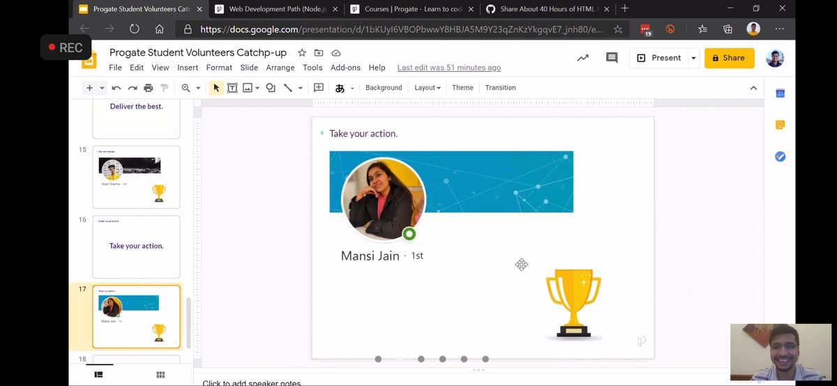 mansi_jain014's tweet image. Take Your Action 💯
Today&apos;s meeting made my day 😌❤️
Thankyouu so much @yashrajnayak sir | @progateEN for this amazing token of appreciation😍🔥

#takeyouraction #code2success