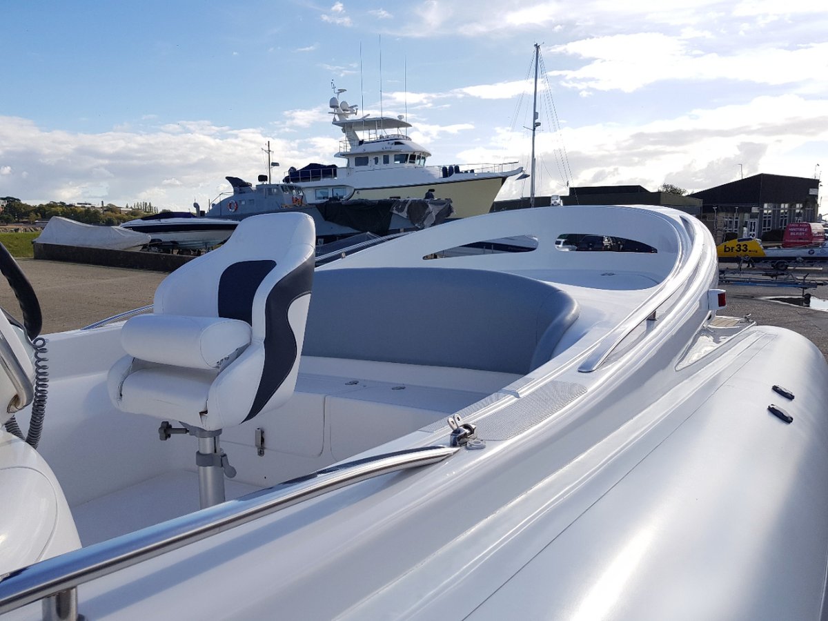 RibShop's tweet photo. Does this one look familiar? Rib Shop re-tubed Carefree back in July 2017. With a recent fresh anti-foul, rubbing strake, underwater lights and a full valet, she looks better than ever! https://t.co/j21uENVS9w