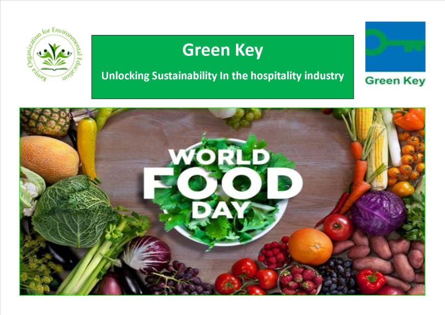Food waste, forms the major waste type from the industry, with a staggering 1.3 billion tons of food wasted annually. Green Key Kenya is ready to help you cut your operational costs by reducing food waste. 
#worldfoodday #sustainability #greenkey 
<a href="/GreenKeyInt/">Green Key Int</a> <a href="/FAO/">Food and Agriculture Organization</a> <a href="/KAWTourism/">Kenya Association of Women in Tourism</a>