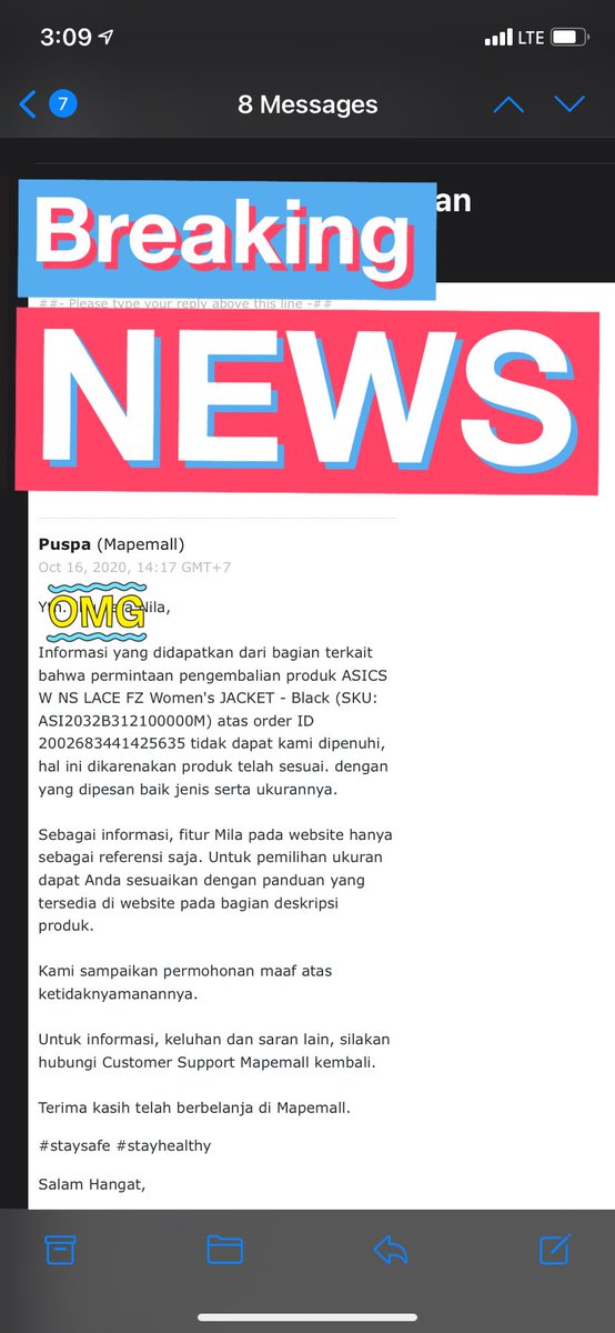 feranila1's tweet photo. Jgn pernah percaya @mapemall_com ini untuk kesekian kalinya gw belanja dan kecewa. Ada aja salahnya &amp; responnya lamaaa beud.Awal gw beli sendal ukuran 37 dikasih 39, digantinya sampe berminggu2
Trus skrg ini, gw udah ikutin petunjuk di appsnya,cingkrang g sesuai. Jawabannya ini https://t.co/LZ2VLr7bSl