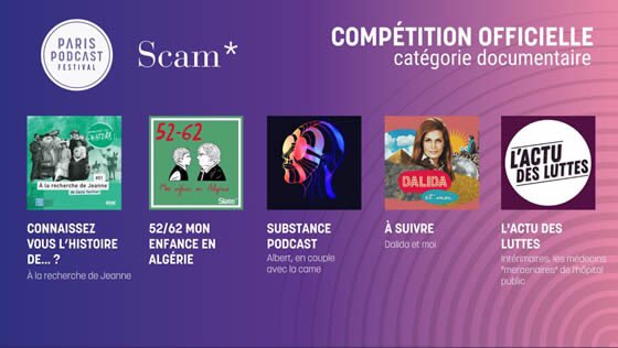 webscam's tweet photo. Pleins feux sur le podcast natif !
RDV au @PodcastParis pour «Trouver sa voix» et retrouver la Scam lors d’un atelier professionnel sur les droits d’auteur et la remise du Prix du meilleur podcast documentaire #docupodcast
🔜 https://t.co/Vi2hZOmaBV via @webscam https://t.co/SlOjS5BhYT