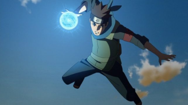 Il a eu ibizu en sensei mais a aussi été entraîné par naruto (7ème hokage), il maîtrise le rasengan, à passé un contrat avec les crapauds, se bat avec des lames de chakra. Il est actuellement Jonin en charge de l’équipe 7 (Boruto, sarada, mitsuki)